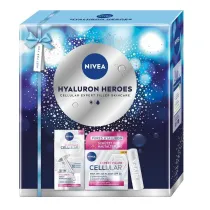 Nivea Zestaw Hyaluron Heroes Expert Filler Cellular Hyaluron serum wype�niaj�ce + Expert Filler Cellular krem anti-age na dzie� SPF30 + Nawil�aj�cy balsam do ust 15 ml + 50 ml + 1 szt.