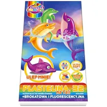 Sweet colours Plastelina na fali brokatowa i fluo 32 szt.