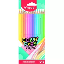 Kredki owkowe Maped Colorpeps Pastel trjktne 12 szt.