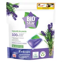 Biostar Ekologiczne kapsuki 2 in 1 do prania tkanin biaych i kolorowych 32 szt.