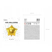 PartyDeco Balon foliowy Gwiazdka z�oty 48 cm