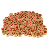 Drewniane numerowane znaczniki do Bingo/Lotto (due) (F90) XXL Cayro