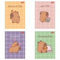 St. Majewski Zeszyt A5 32 kartki linia dwukolorowa. Ok�adka laminowana lakier miejscowy UV 70 g/m2. Capybara Mood