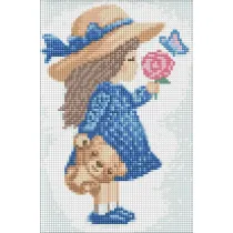 Ideyka Diamentowa mozaika - Ma�a dziewczynka 20x30cm