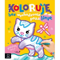 Koloruj bez wychodzenia poza lini Kotek brokat