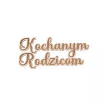 Cresco Drewniany napis - Kochanym Rodzicom bia�y 5 szt.