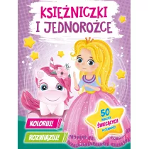 Ksi�niczki i jednoro�ce. Koloruj! Rozwi�zuj! 50 naklejek �wiec�cych w ciemno�ci