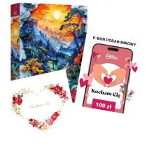 Pakiet: Puzzle z efektem 3D 1000 el. Paper Art: Dolina, Karnet Walentynki Kocham Ci�, e-Bon Karta Podarunkowa Kocham Ci� 100 z� TaniaKsiazka.pl