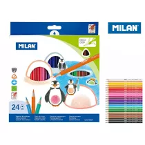 Milan Kredki owkowe trjktne 24 szt.
