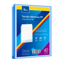 Teczka ofertowa A4 PP + 40 koszulek niebieska