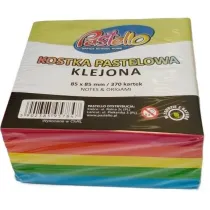 Alfa Pastello Kostka klejona 85x85mm 370 kartek kolorowa