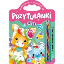 Przytulanki. Zaczarowana kredka. Malowanka z naklejkami