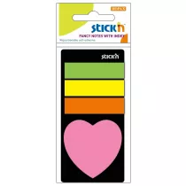Stickn Zakadki indeksujce neon + notes serduszko