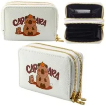 LeanToys Portfel dwukomorowy na karty Kapibara 12.5x8.5cm