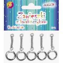 Zawieszki z karabi�czykiem 6cm