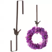 Esschert Design Uchwyt na wianek na drzwi ptak 35,5 cm