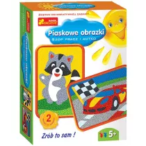 Piaskowe obrazki - Szop pracz i autko Ranok-Creative