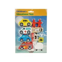 Puzzle Pojazdy frewniane z akcesoriami Adar