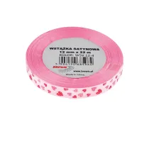 Brewis Wst��ka satynowa serca r�owa 12mm x 22m