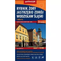 Rybnik, �ory, Jastrz�bie Zdr�j, Wodzis�aw �l�ski i okolice mapa 1:50 000 �l�skie atrakcje turystyczne. Dla aktywnych