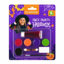 Farby do malowania twarzy 6 kolor�w Halloween STARPAK 540366