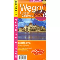 W�gry + okolice Balatonu mapa samochodowa 1:555 000