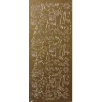 Galeria Hobby Stiker a�urowy z�oty 10x23cm