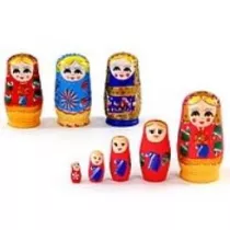 Matrioszka drewniana 5w1