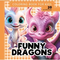 Kolorowanka 160x160 Funny dragons Smoki pomaracz