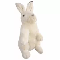 Zajc siedzcy biay 25cm Biuro-Set Plusz