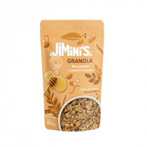 Jiminis Granola migdał-miód z proszkiem z owadów 350 g Bio