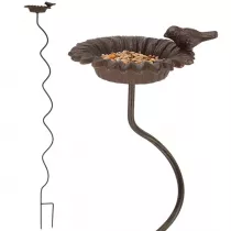 Esschert Design Poido dla ptakw na spiralnej nodze 128 cm