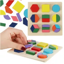 Ukadanka drewniana figury geometryczne nauka ksztatw uamkw