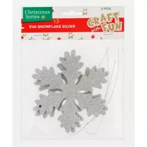 Craft with Fun Ozdoby dekoracyjne piankowe Patek niegu zawieszka 438611 srebrna