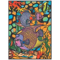Kolorowanka Welwetowa 47x35cm Ryby