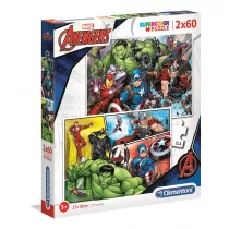 Puzzle 2 x 60 el. Supercolor. Avengers Clementoni