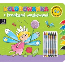 Kolorowanka z kredkami woskowymi Pierwsze zabawy malucha. Ksieczka zielona