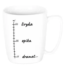 Nadwyraz.com Kubek ceramiczny bia�y Liryka, epika, dramat...