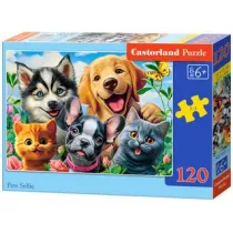 Puzzle 120 Pets Selfie CASTOR Castorland