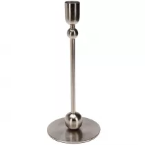 H&S Decoration Nowoczesny wiecznik w kolorze srebrnym 23 cm