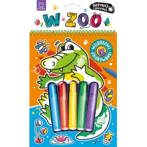 Dotykaj i koloruj  W zoo. Welurkowe kolorowanki