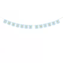 PartyDeco Baner Chrzest �wi�ty jasny niebieski 2m