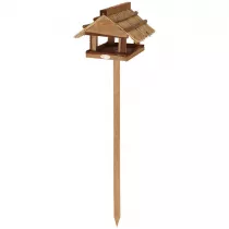 Esschert Design Karmnik dla ptakw stojcy drewniany