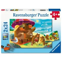Puzzle dla dzieci 2D: Misie na wakacjach 2x24el Ravensburger