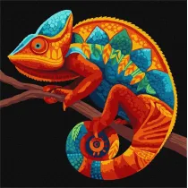 Ideyka Malowanie po numerach - Ciemny kameleon 30x30cm