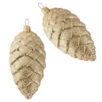 Be-Happy Gifts Ozdoby �wi�teczne szyszki z�ote 2 szt.