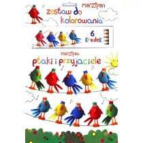 Ptaki i przyjaciele. Zestaw do kolorowania. Marzipan