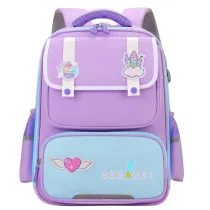 LeanToys Plecak szkolny Jednoro�ec fioletowy 16L