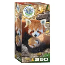 Puzzle 250 el. Czerwone pandy Eurographics