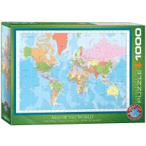 Puzzle 1000 el. Modern Map of the World Eurographics